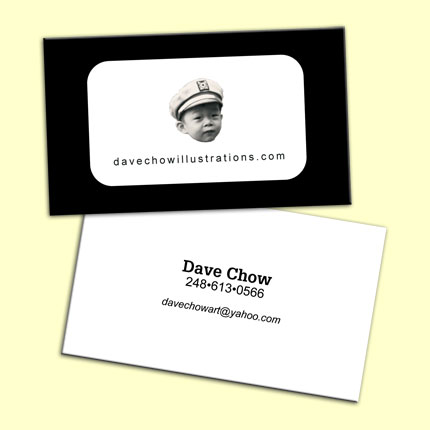 Dave Chow Illustrations Business Card Design