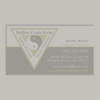 Hollow Creek Farms Business Card and Logo
